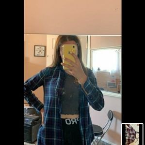 Blue and purple flannel